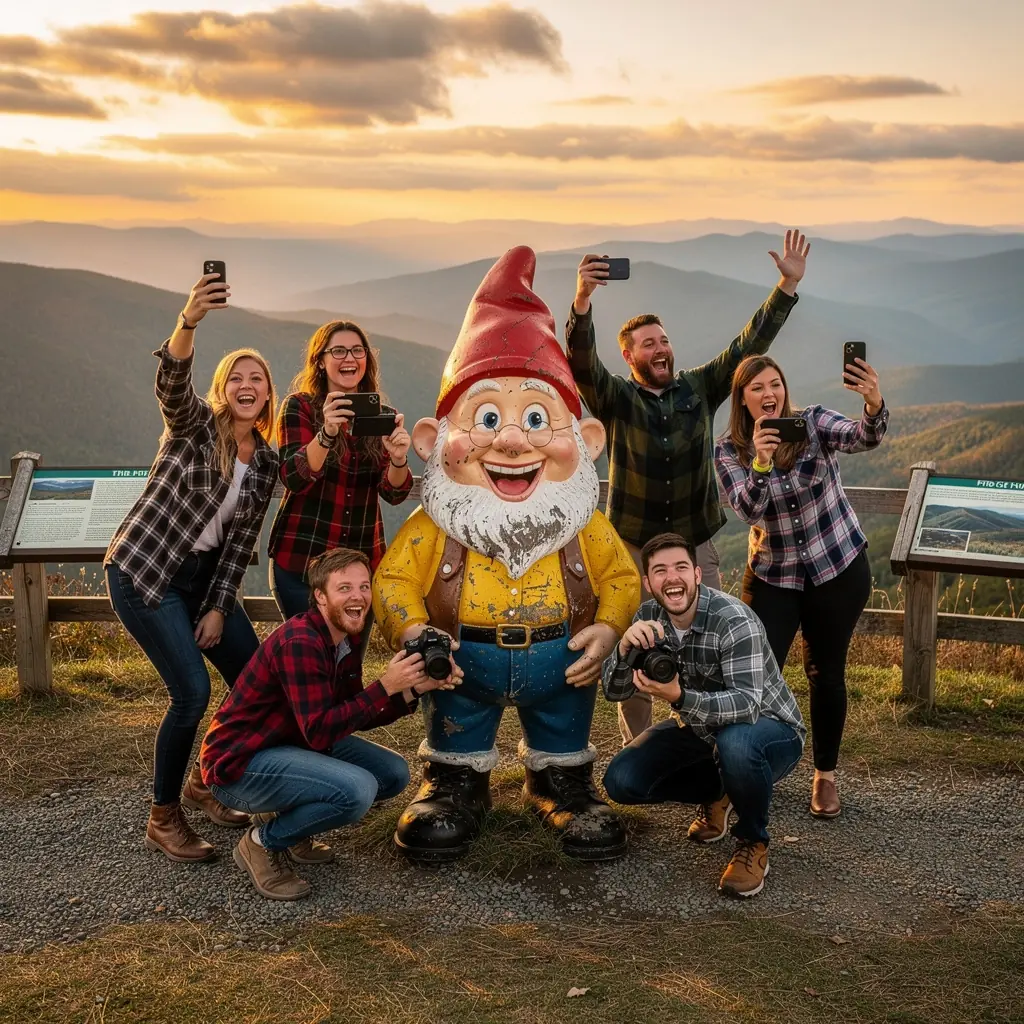 Странный памятник, представляющий собой гигантскую ложку, расположенный на обочине дороги