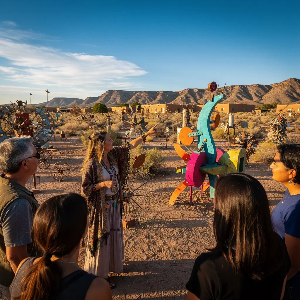 Пейзаж с живописным видом на необычные природные образования и памятники.