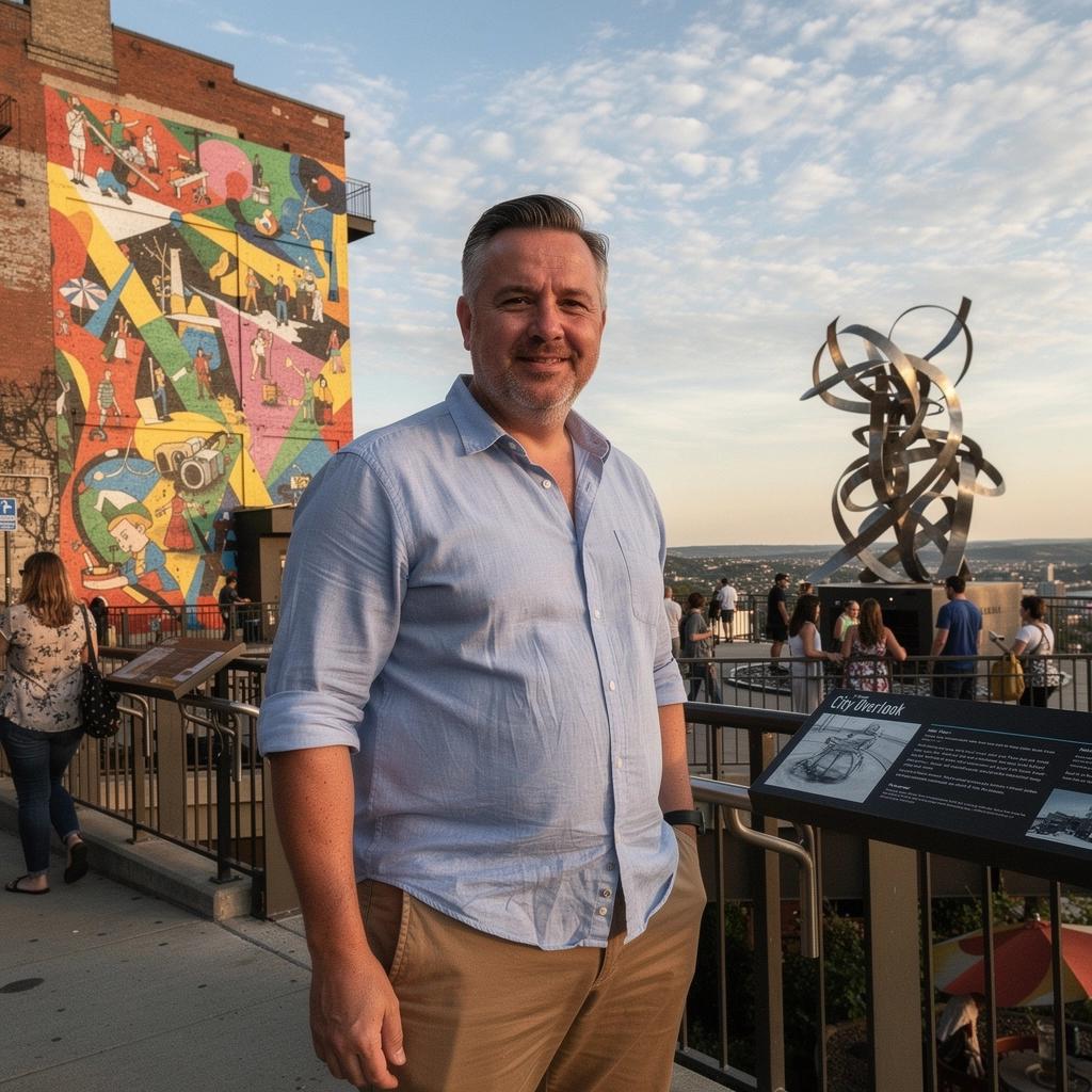 Сцена с путешественниками, исследующими странные и любопытные места по дороге.